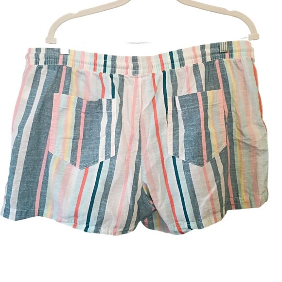 Natural Reflections Striped Shorts 100% Cotton Size XL Beach Vacation Summer - Picture 2 of 4